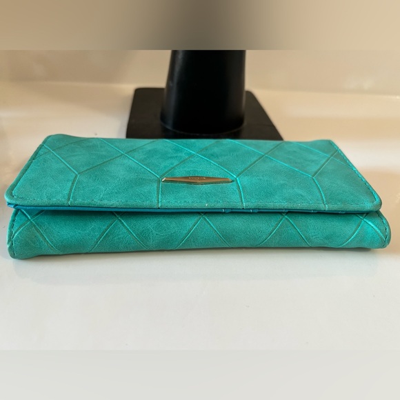 Botusi Long Wallet  PU Leather Turquoise - Picture 7 of 9
